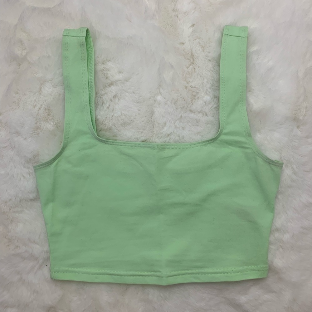 TNA Cropped Green Tank Top XS